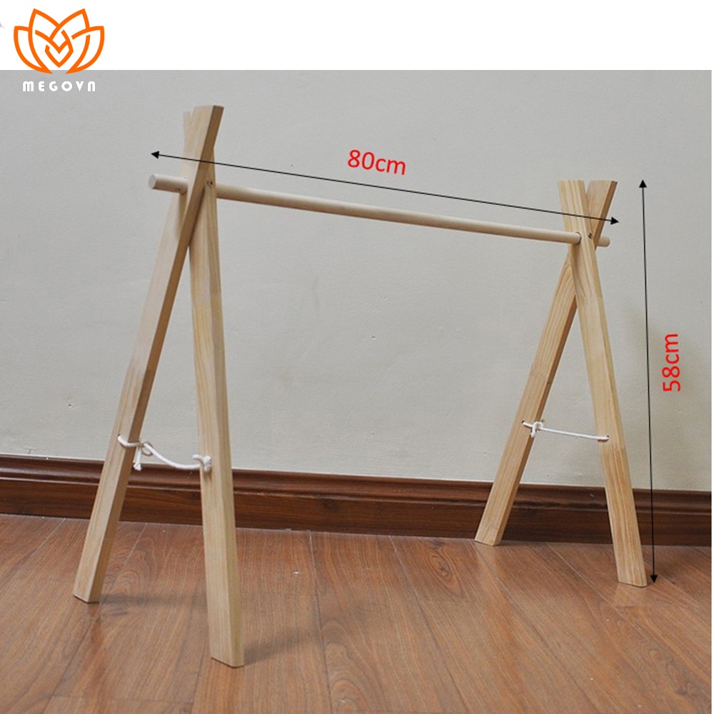 Kệ chữ A treo đồ chơi cho bé, kệ gỗ treo đồ chơi cho bé