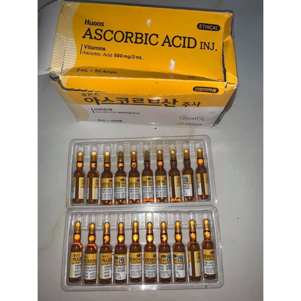 Vitamin C cấy tảo cấy trắng vỉ 10 ống