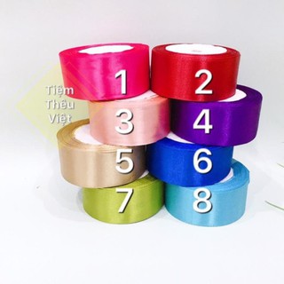 Ruy Băng Lụa Bản 4cm ❤️FREESHIP❤️Giảm 10K Khi Nhập [ RIBBON ] Cuộn Dài 22m