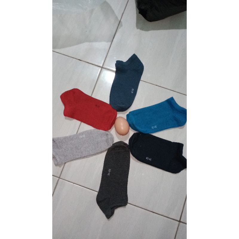 Màu Sắc Color Plain Ankle Socks (1 Dozen)