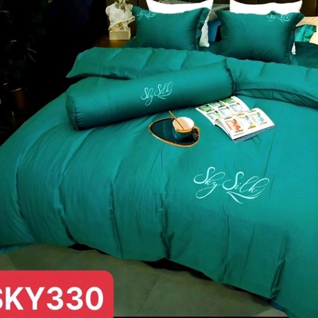 Bộ Chăn ga gối Lụa SKY 5 món thượng hạng, cao cấp SKY SILK MỚI