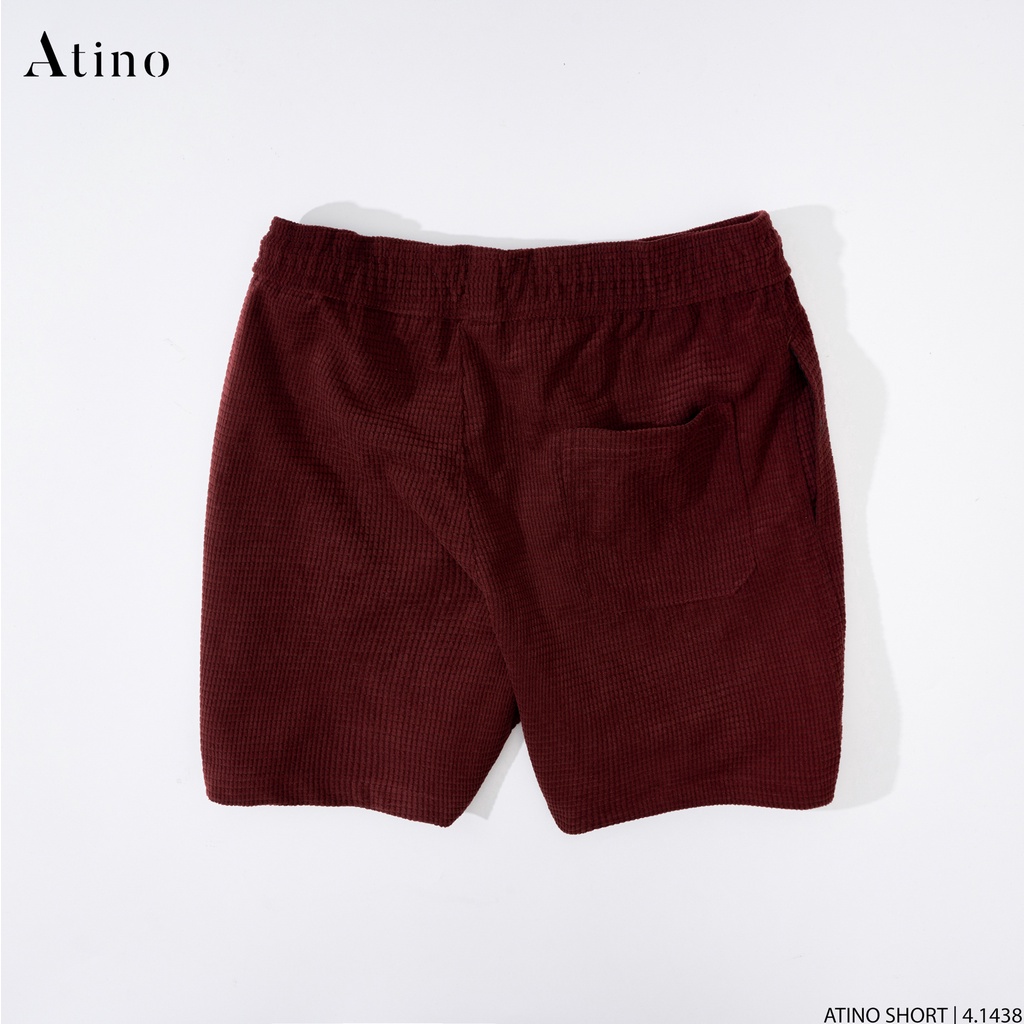 Quần Short Nam Trơn ATINO Chất Liệu Vải Thun Cotton Hàn Quốc Dáng Trẻ Trung Form Regular QS4.1438