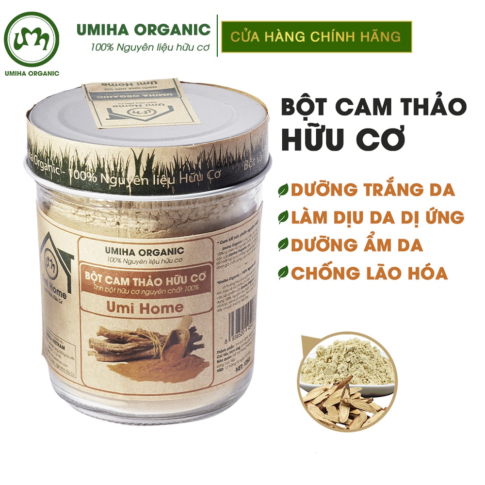 Bột Cam Thảo đắp mặt hữu cơ UMIHA nguyên chất | Licor Ice Powder 100% Organic 135g