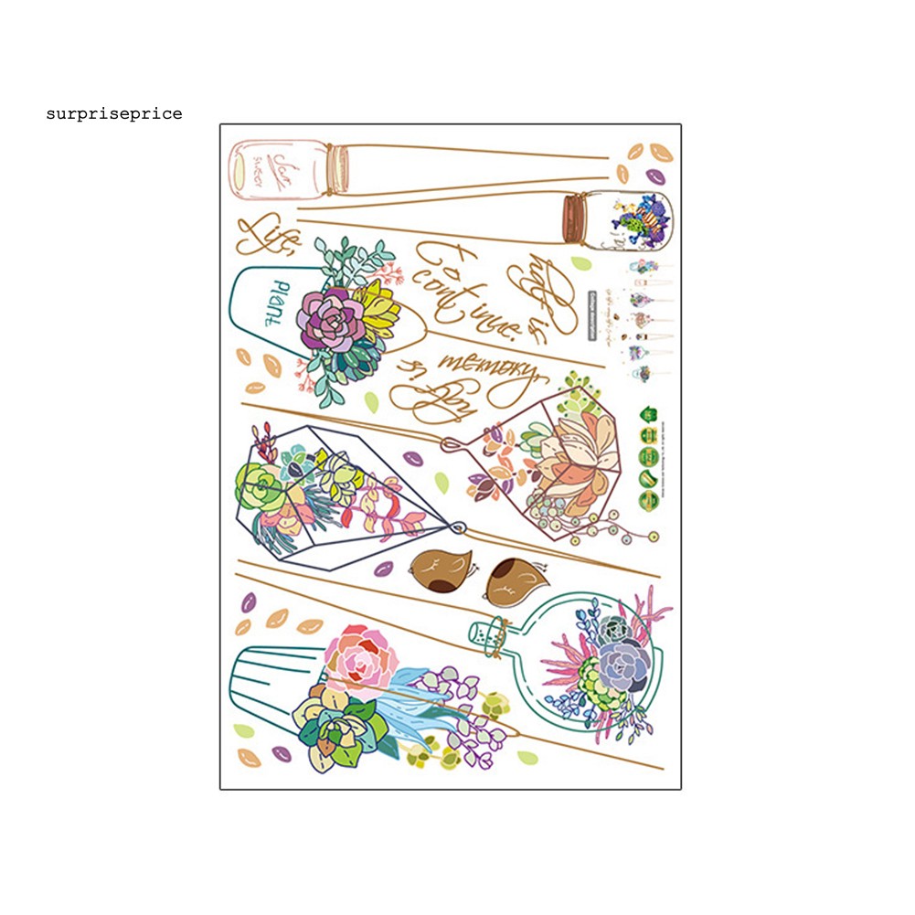 Giấy Dán Tường Thủ Công Hình Chậu Hoa Xinh Xắn