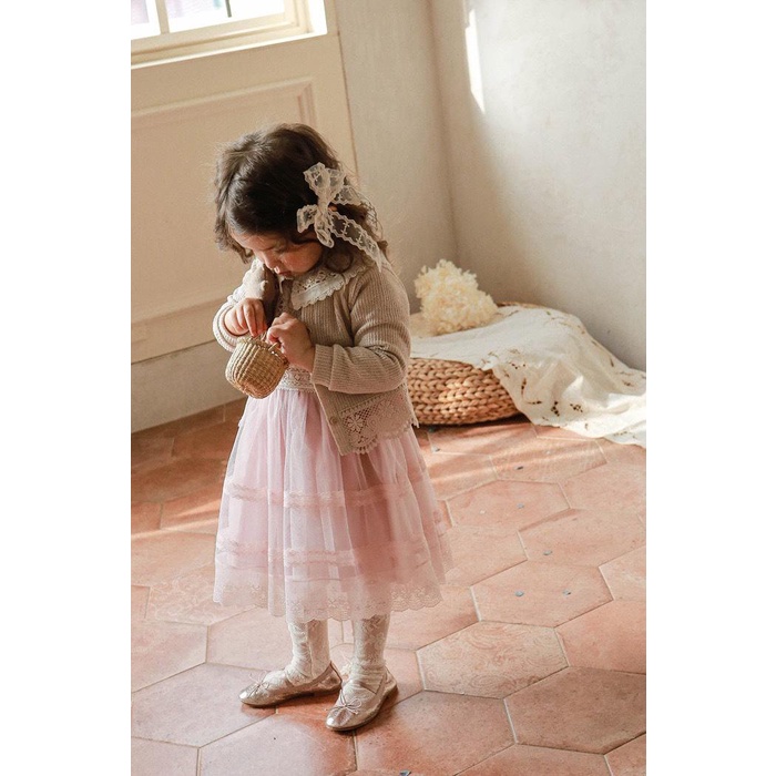 ÁO KHOÁC LEN MỎNG VIỀN REN SIÊU XINH CHO BÉ- HÀNG QCCC