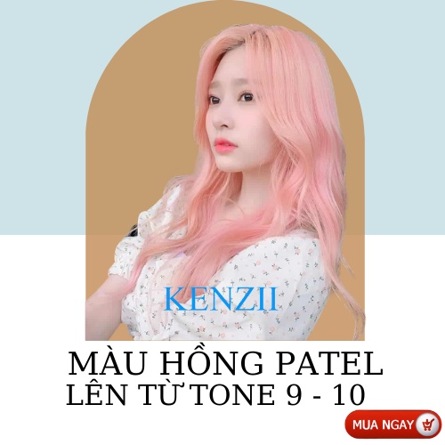 Thuốc Nhuộm Tóc Màu Hồng Pastel  Tặng Trợ Nhuộm  Kenzii Lên Từ Tone 9