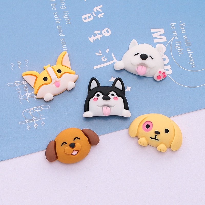 Phụ Kiện Trang Trí Ốp Điện Thoại Chú Chó Hoạt Hình Dễ Thương