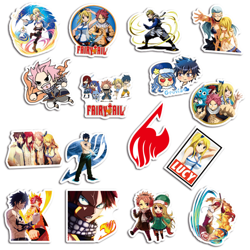 Set 50 Hình Dán Phong Cách Anime Fairy Tail Độc Đáo