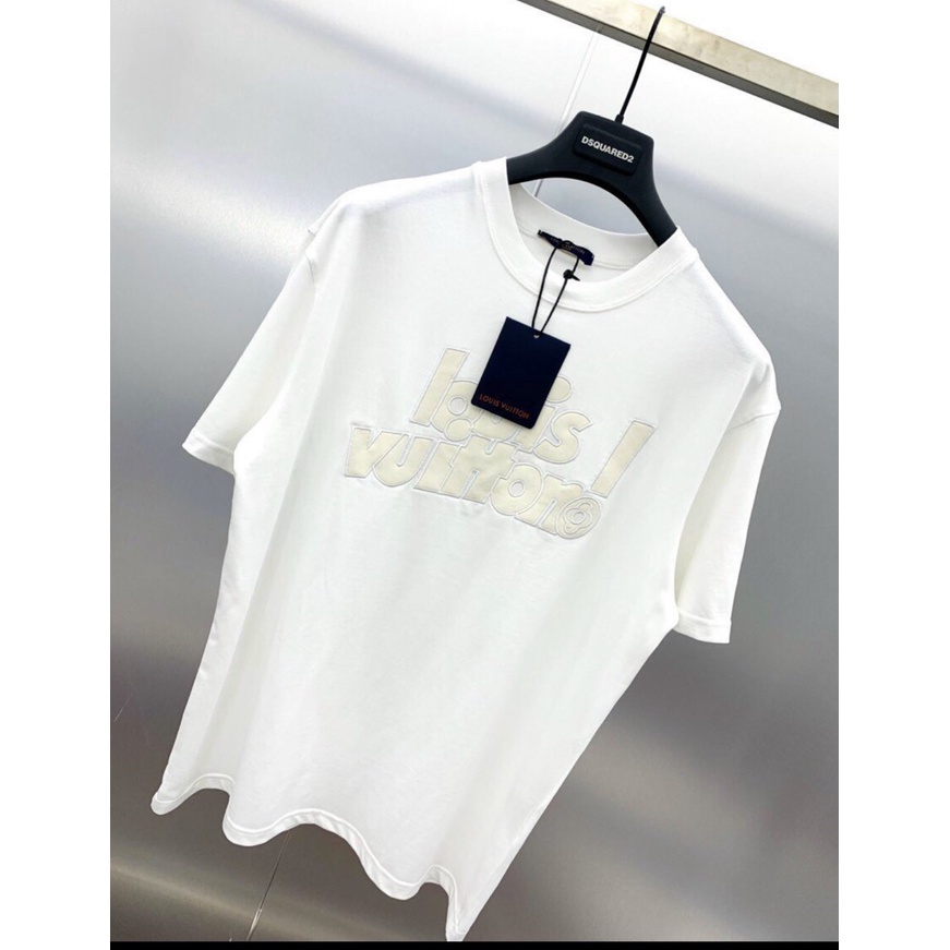 (Hàng Mới ) Áo Phông Cổ Tròn In Vân Nối LUITVUTON Cao Cấp - Cotton TICI Hàn Mịn Thoải Mái Hoạt Động Thể Thao