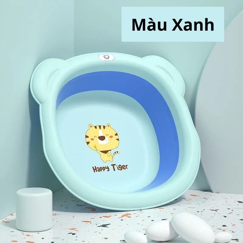 Thau chậu rửa mặt gấp gọn Happy Tiger cho bé