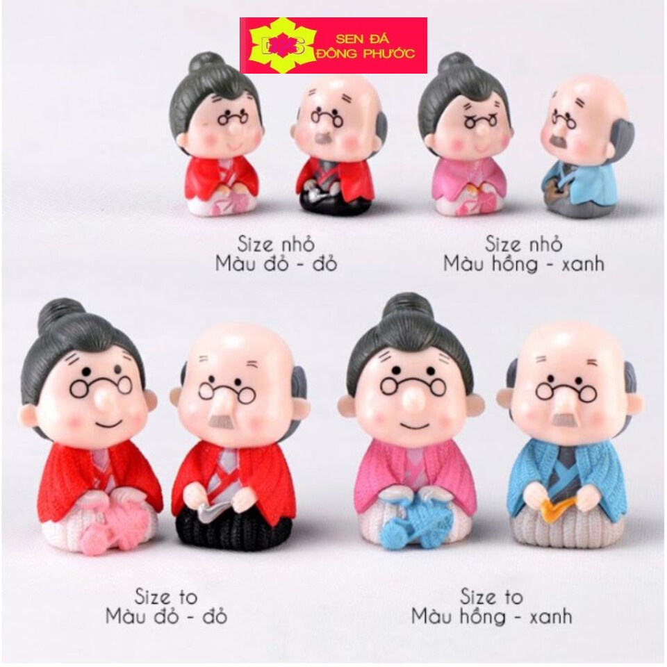 Bộ tựơng tứ không không nón- Tượng chú tiểu tứ không bằng nhựa - tượng phong thuỷ, tượng phật giáo - Sen đá Xương rồng