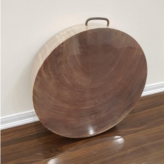 [ Tặng Giỏ Treo ] Đường Kính 49cm x 6cm Thớt Nghiến Không Tâm