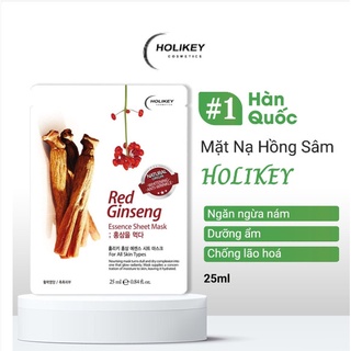 Combo 10 mặt nạ nhân sâm đỏ dưỡng ẩm holikey red ginseng essence sheet mask 10x25ml