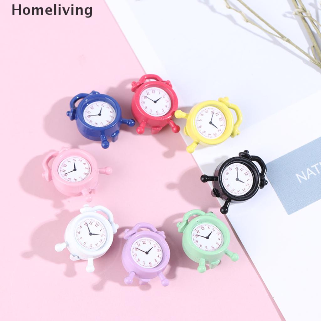 Đồng Hồ Báo Thức Mini Bằng Kim Loại Trang Trí Nhà Búp Bê