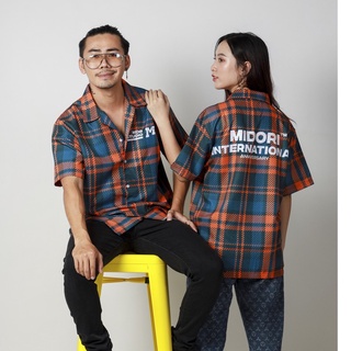 16 Áo Sơ Mi Unisex Hoạ Tiết Tay Ngắn Cổ Vest Thời Trang nam nữ Vải Lụa Chính hãng Local Brand Mi Midori