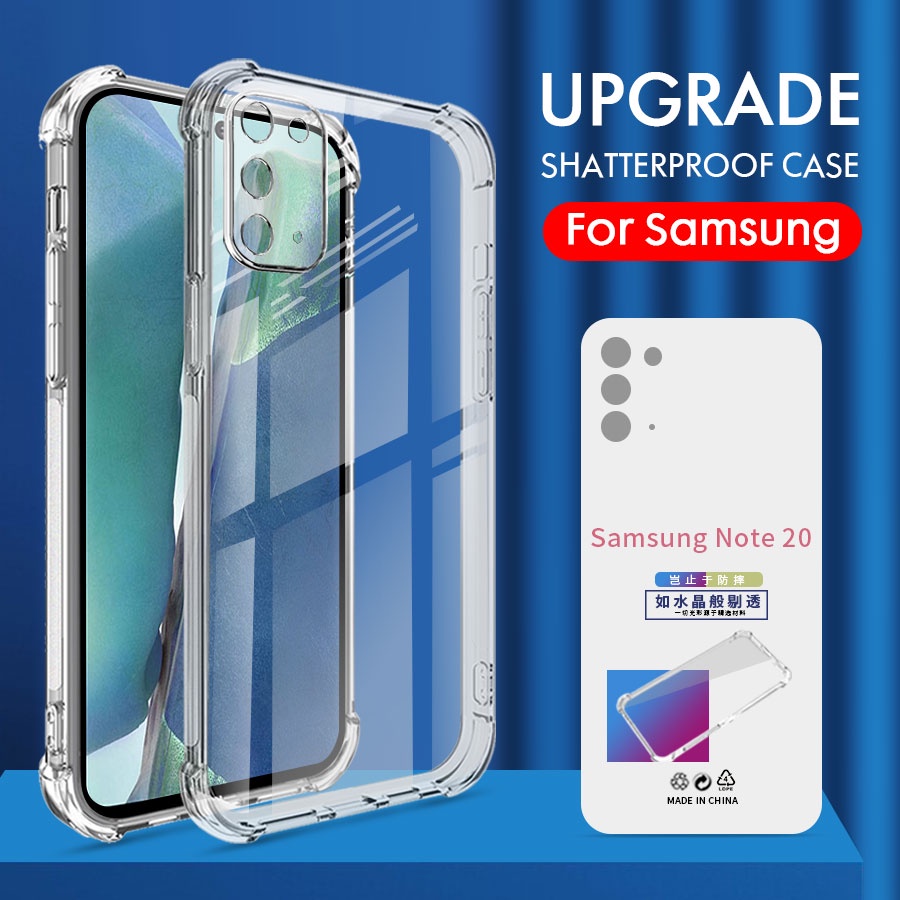 Ốp Điện Thoại Silicon Trong Suốt Có Túi Khí Bảo Vệ Camera Cho Samsung Galaxy S8 S9 S10 S20 S21 S22 Plus Note 8 9 10 20 Ultra