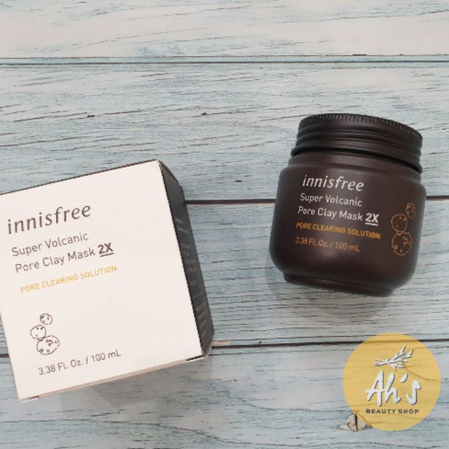 MẶT NẠ ĐẤT SÉT CHO DA NHỜN Innisfree Super Volcanic Pore Clay Mask 2x0