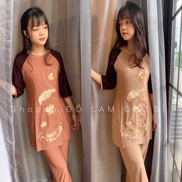 ĐỒ LAM ĐI CHÙA # Cách Tân lỡ thêu Sen