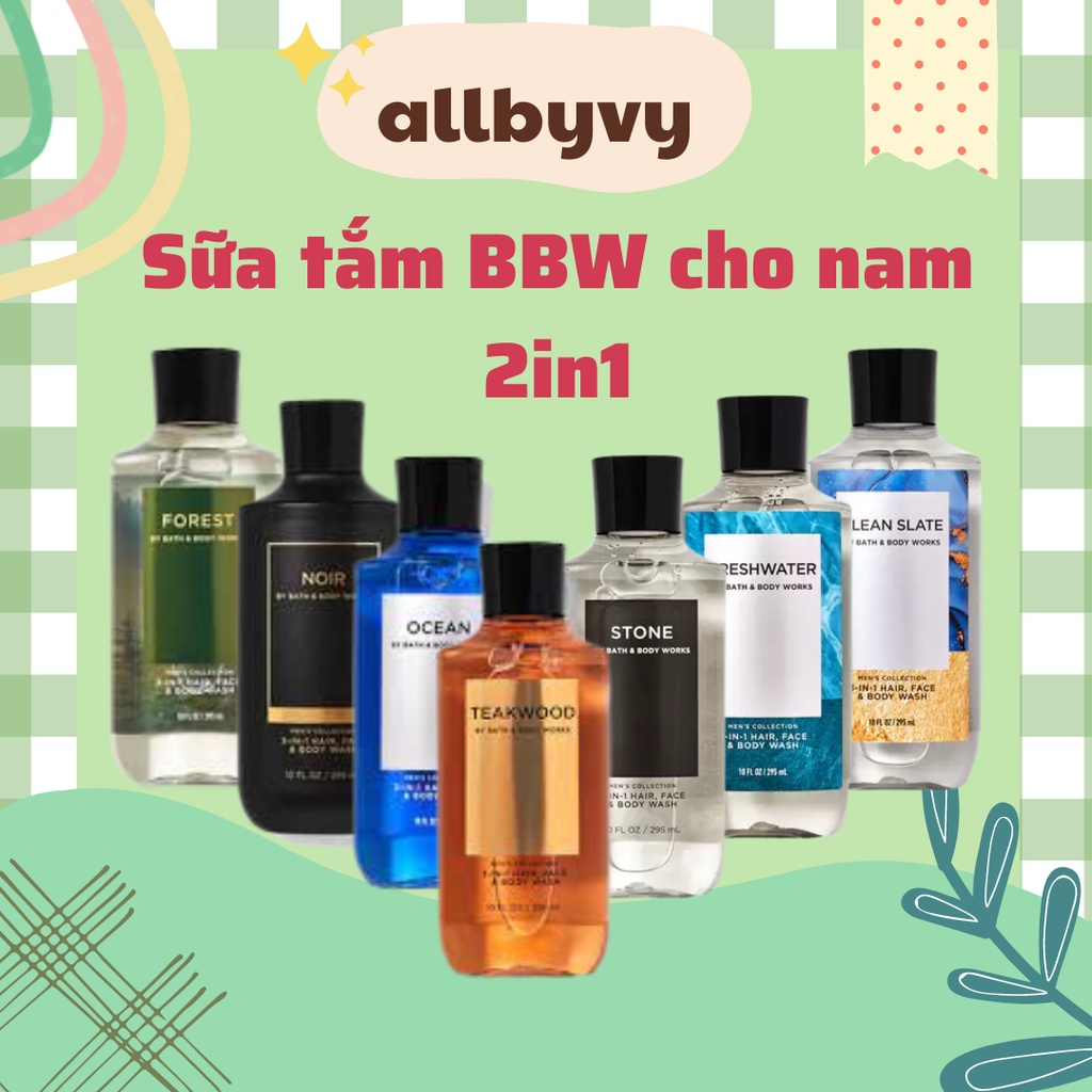 Sữa tắm Bathbodyworks cho nam 2in1 (tắm và gội)