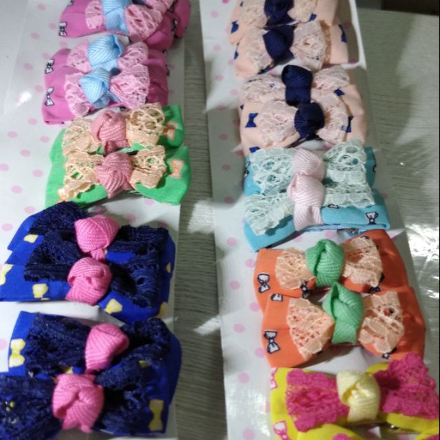 Combo 10 kẹp tóc nơ. Giá 35.000đ/10 cái ngẫu nhiên đủ màu