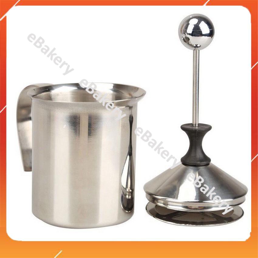 Ca đánh sữa lạnh, tạo bọt café, capuccino, latter art bằng inox cao cấp, siêu bền đẹp 400ml, 800ml  - eBakery