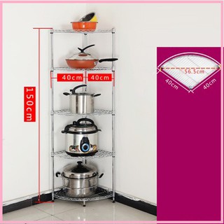 RE0385 Kệ để nồi xoong chảo inox 5 tầng 150cm- Kệ để xoong nồi inox - Kệ để gọn đồ - Kệ để đồ nhà bếp