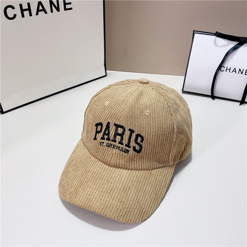 Mũ Lưỡi Trai Nhung In Chữ Cái Thời Trang