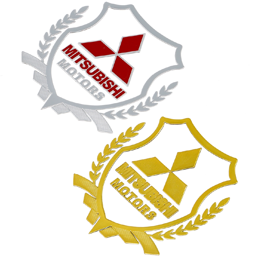 Mitsubishi Dán kim loại mạ ô tô Huy hiệu biểu tượng xe hơi đề can trang trí Hình dán điện thoại
