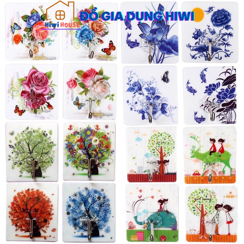 Móc Dính Tường 3D Nhiều Màu Đẹp Chịu lực Tốt