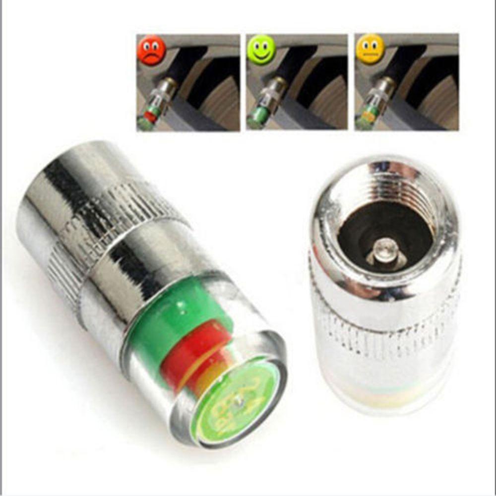 Set 4 Nắp Đậy Máy Đo Lốp Xe Ô Tô Cảnh Báo An Toàn Tiện Dụng SHOUKEY