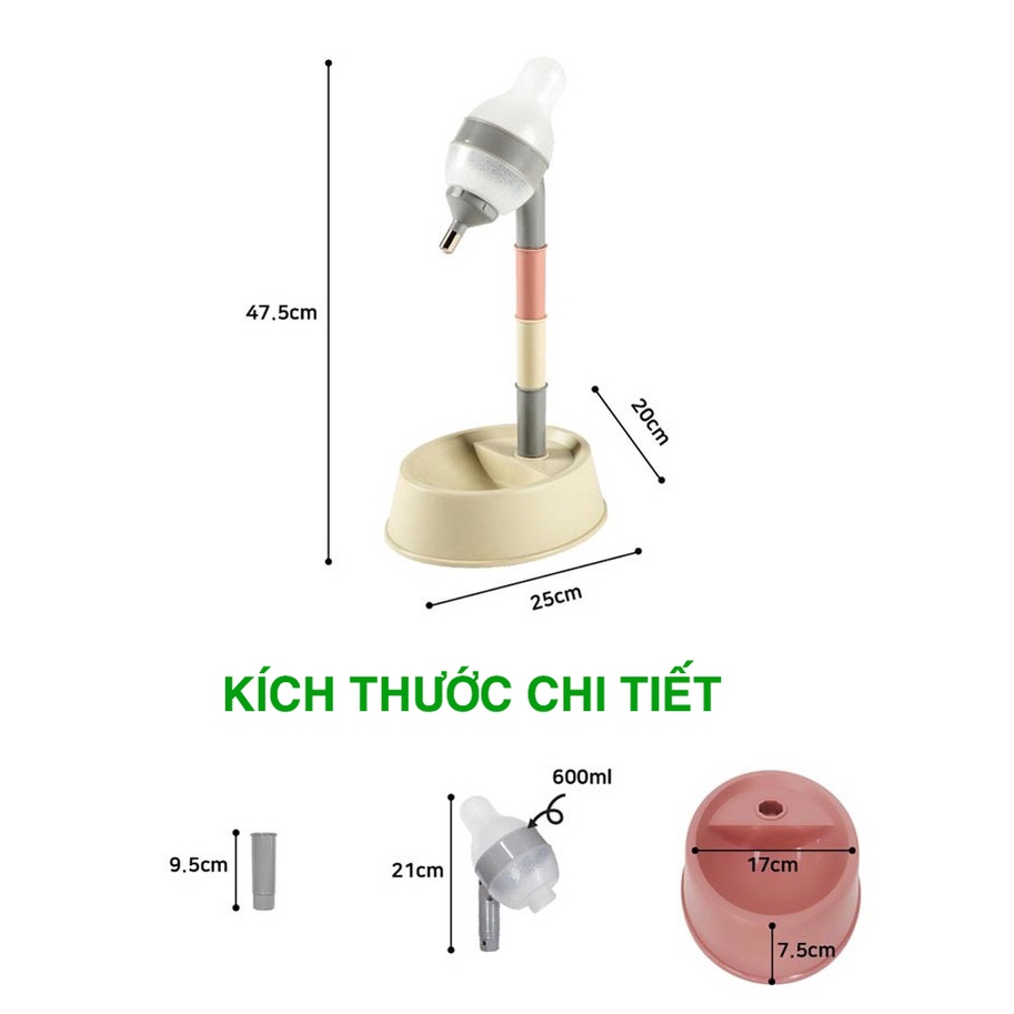 BÌNH NƯỚC KẾT HỢP BÁT ĂN CÓ KHẤC PURMI NHIỀU MÀU( Xám, Hồng, Kem) nhập khẩu Hàn Quốc