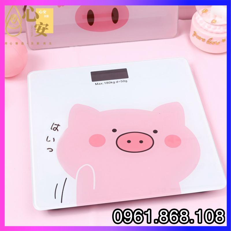 🎀MUA CÂN TẶNG KÈM PIN 🎀 Cân Điện Tử Sức Khỏe Hình Chú Heo Xinh Xắn