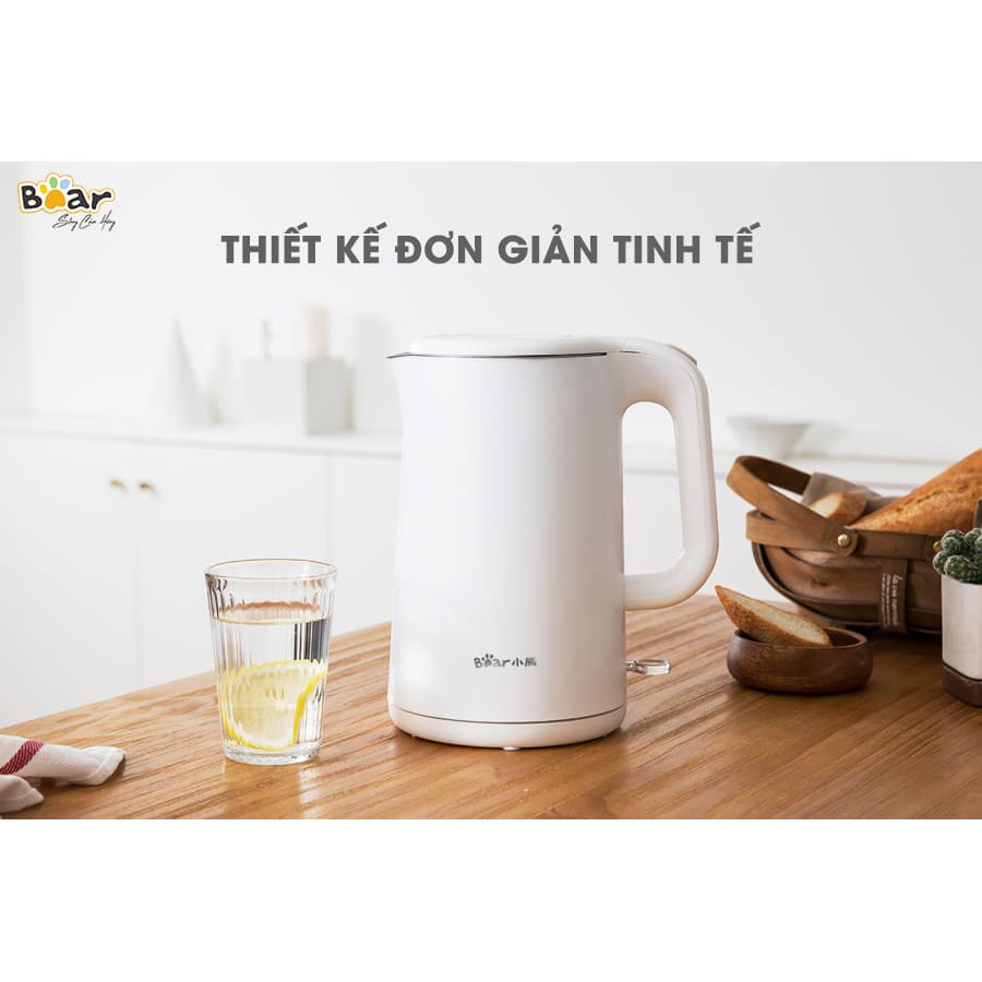 Ấm Siêu Tốc 1.5L Bear ZDH-B15T1 Bản Nội Địa Trung - Hàng Chính Hãng