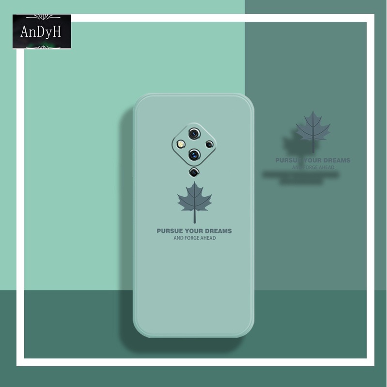 Ốp điện thoại silicon nhám họa tiết lá phong đơn giản có dây đeo tiện lợi cho Vivo S1 Pro S5 S6 S7 S9 S7E S9E