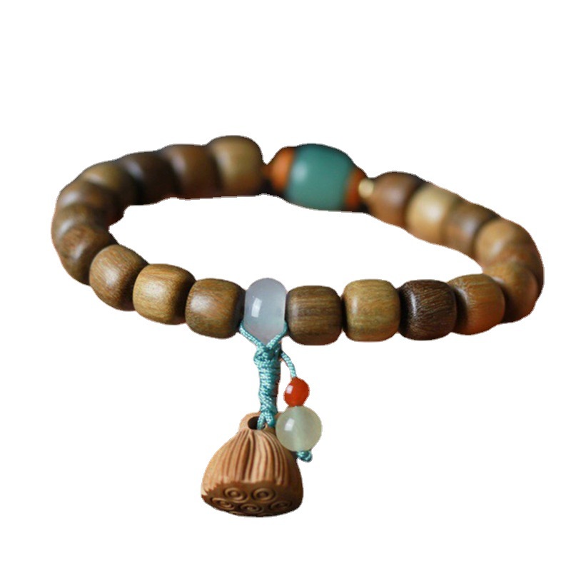 Chuỗi Hạt Phật Giáo Bằng Gỗ Đàn Hương Xanh Tự Nhiên