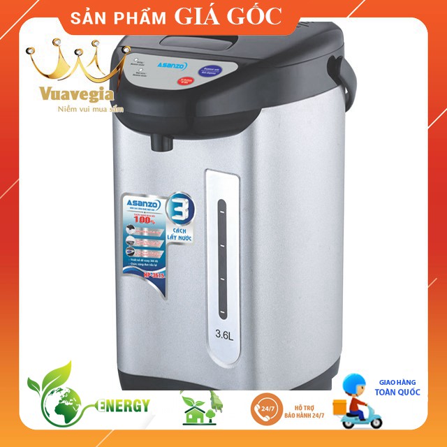 Bình thủy điện thông minh Asanzo HP-3615 (3.6 lít) - HÀNG CHÍNH HÃNG