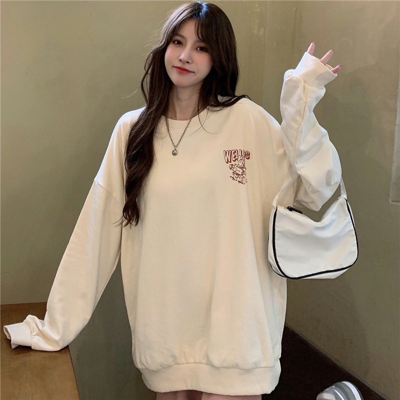 Áo Sweater Tay Dài In Họa Tiết Thời Trang Mùa Thu Cổ Điển Cho Nữ | BigBuy360 - bigbuy360.vn
