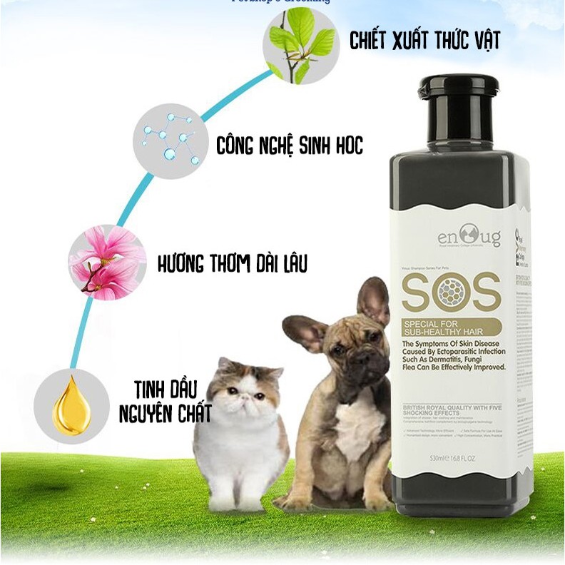 Sữa tắm cho chó mèo SOS 530ML Phụ kiện Long Vũ
