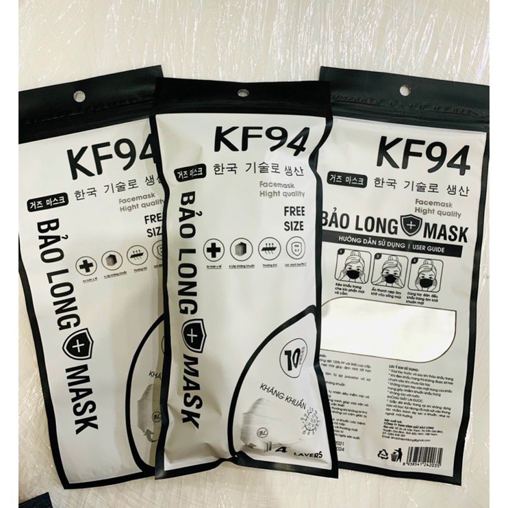 Khẩu Trang KF94 Bảo Long MASK Chống Bụi Mịn Và Kháng Khuẩn Hàn quốc