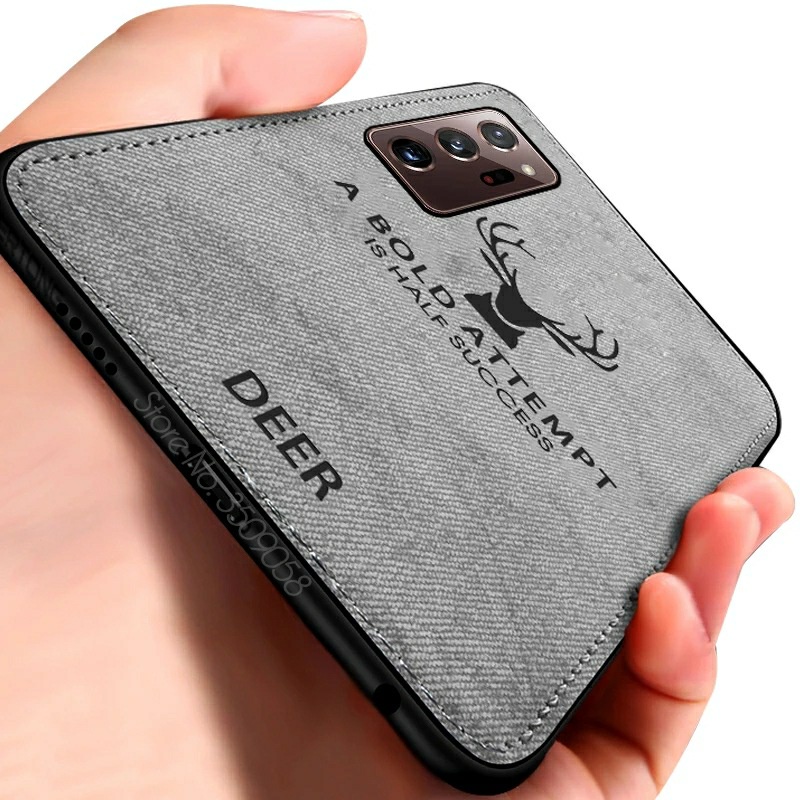 Ốp lưng Samsung Note 20 Ultra chống sốc vải hươu nai cao cấp