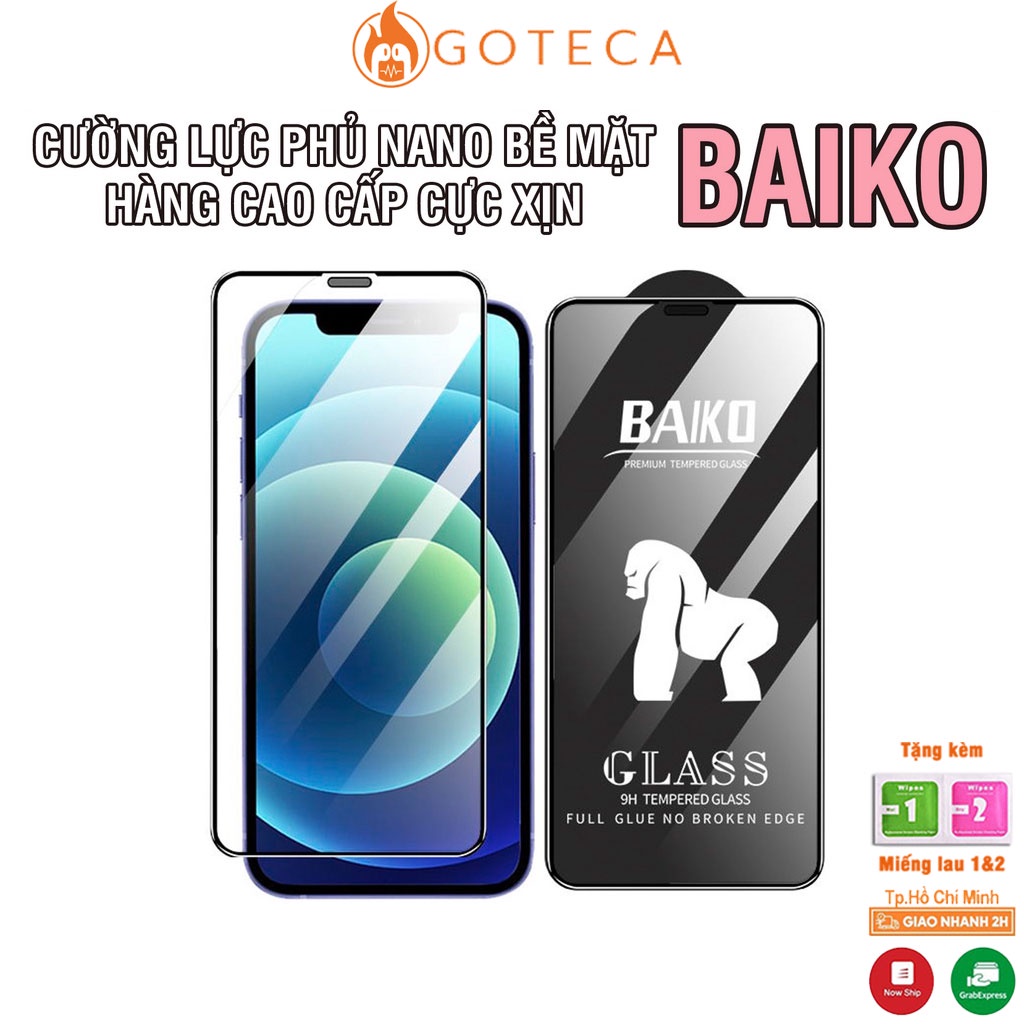 Kính Cường lực iphone cao cấp King kong Baiko Chính Hãng