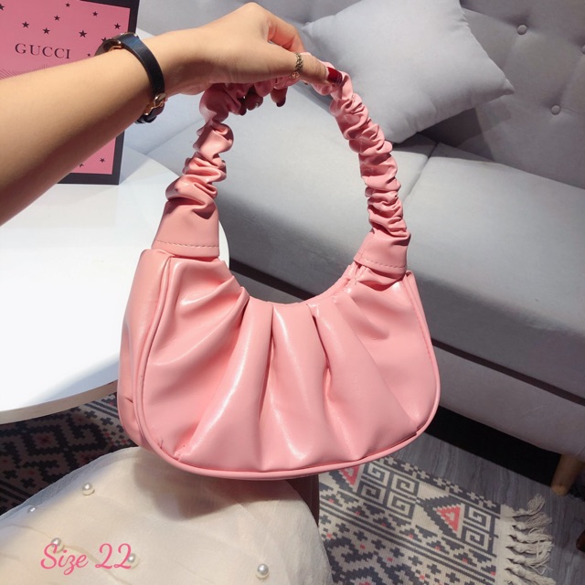 Túi kẹp nách xếp ly da mềm quai nhún, túi xách nữ đẹp thời trang hàn quốc bán chạy 2021 | BigBuy360 - bigbuy360.vn