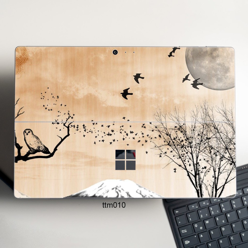 Skin dán hình Tranh thủy mặc cho Surface 3 2015; Go, Go 2, Go 3; Pro 2 3 4 5 6 7 9 X