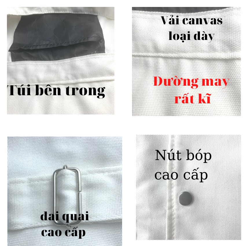 Túi vải tote  canvas đeo chéo  cao cấp giá rẻ  phong cách Hàn Quốc ULZZANG KIVADO