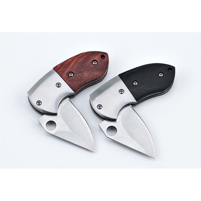Dao Phượt Gấp Hột Xoài Đen MIni - Thép Dầy - Không Gỉ - Gỗ Thật -2 Loại Lưỡi Dao Bén  - Hàng Có Sẵn Trong Kho