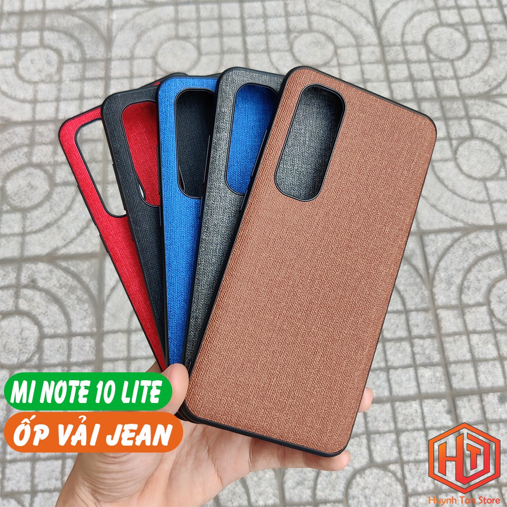 Ốp lưng Xiaomi Mi Note 10 Lite vân vải Jean chống bám vân tay cực tốt