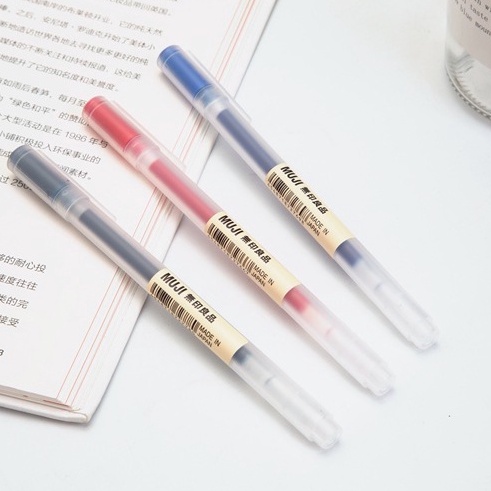 MUJI Bộ 10 Bút Mực gel Ngòi 0.38mm Kiểu Nhật Bản Cho Học Sinh