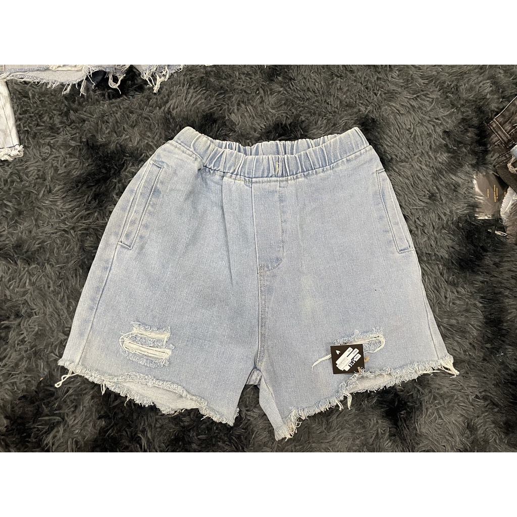 Quần short jean QC new, cá tính, không sợ bay màu, dãn jean