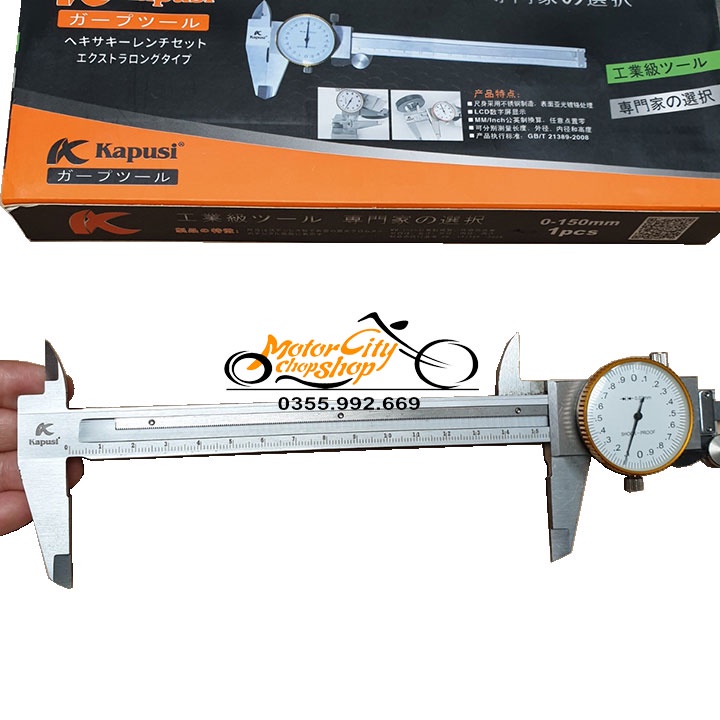 THƯỚC KẸP ĐỒNG HỒ CƠ CAO CẤP KAPUSI JAPAN 150MM