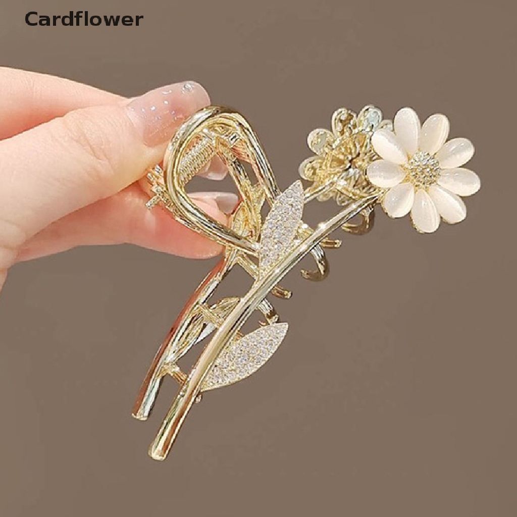 Kẹp Càng Cua Hoa Cúc / Cua Đính Đá Pha Lê Lớn Vintage Cho Nữ